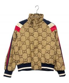 中古・古着通販】GUCCI (グッチ) ウェブストライプレザー ボンバー