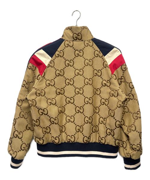 GUCCI（グッチ）GUCCI (グッチ) GGジャガード キャンバス ハイネック ジップ ブルゾン ベージュ サイズ:50の古着・服飾アイテム