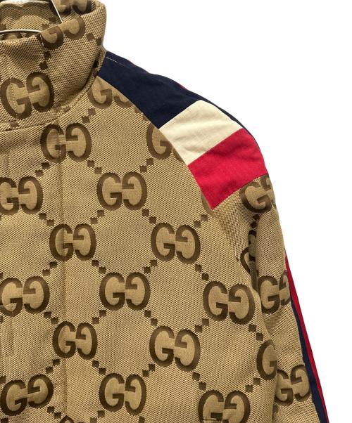 GUCCI（グッチ）GUCCI (グッチ) GGジャガード キャンバス ハイネック ジップ ブルゾン ベージュ サイズ:50の古着・服飾アイテム