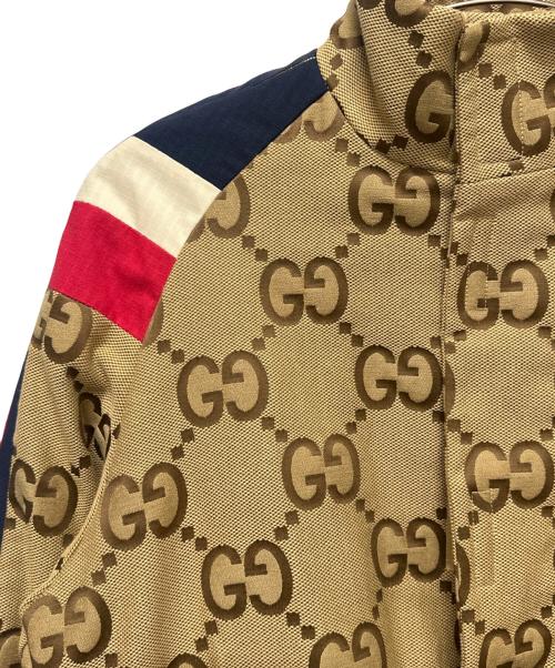 GUCCI（グッチ）GUCCI (グッチ) GGジャガード キャンバス ハイネック ジップ ブルゾン ベージュ サイズ:50の古着・服飾アイテム