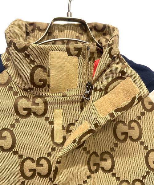 GUCCI（グッチ）GUCCI (グッチ) GGジャガード キャンバス ハイネック ジップ ブルゾン ベージュ サイズ:50の古着・服飾アイテム