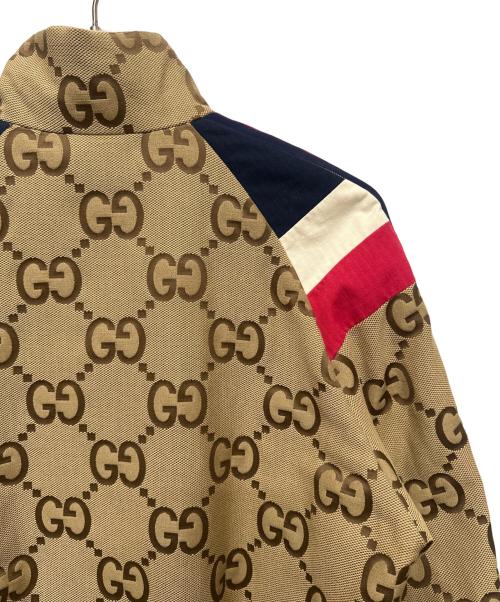 GUCCI（グッチ）GUCCI (グッチ) GGジャガード キャンバス ハイネック ジップ ブルゾン ベージュ サイズ:50の古着・服飾アイテム