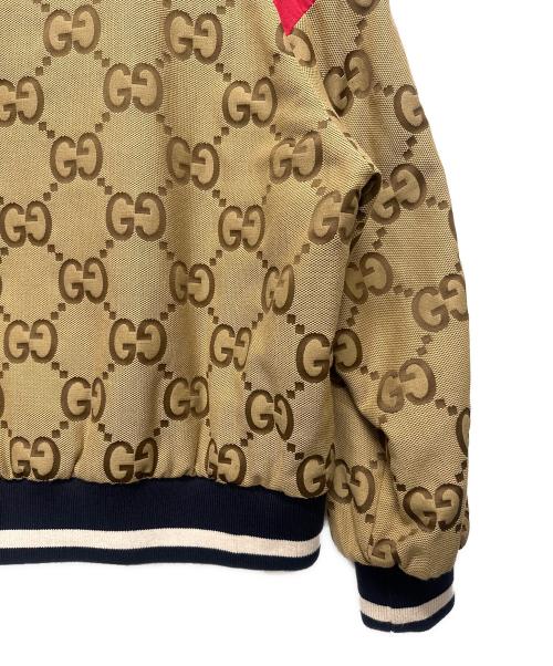 GUCCI（グッチ）GUCCI (グッチ) GGジャガード キャンバス ハイネック ジップ ブルゾン ベージュ サイズ:50の古着・服飾アイテム