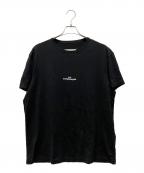 Maison Margielaメゾンマルジェラ）の古着「ディストーテッド ロゴ TシャツリバースロゴTシャツ」｜ブラック