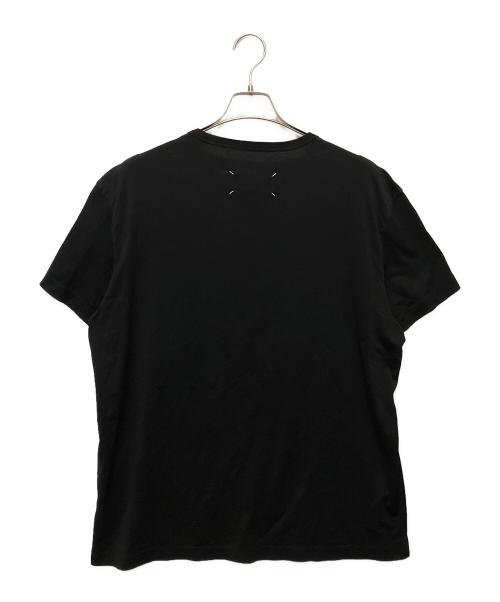 Maison Margiela（メゾンマルジェラ）Maison Margiela (メゾンマルジェラ) ディストーテッド ロゴ TシャツリバースロゴTシャツ ブラック サイズ:50の古着・服飾アイテム