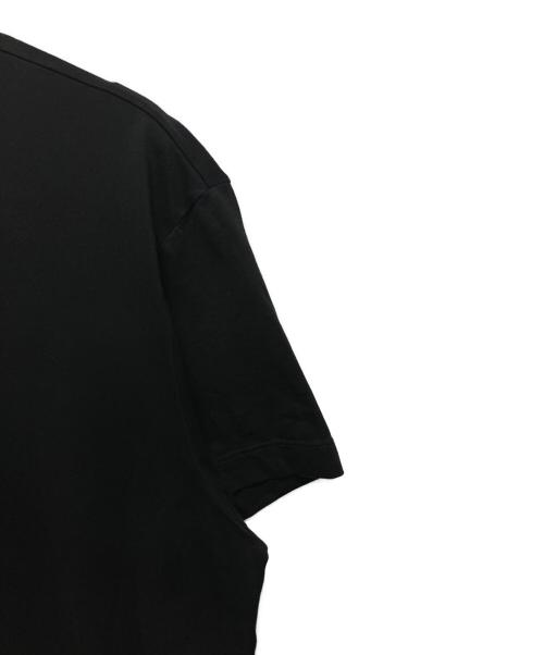 Maison Margiela（メゾンマルジェラ）Maison Margiela (メゾンマルジェラ) ディストーテッド ロゴ TシャツリバースロゴTシャツ ブラック サイズ:50の古着・服飾アイテム