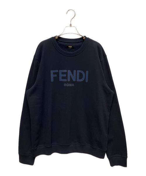 FENDI（フェンディ）FENDI (フェンディ) ロゴスウェット ネイビー サイズ:ＸＬ　　の古着・服飾アイテム