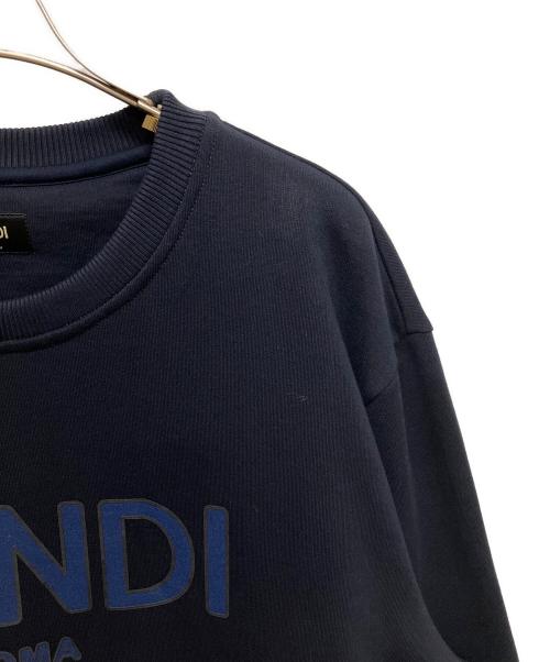 FENDI（フェンディ）FENDI (フェンディ) ロゴスウェット ネイビー サイズ:ＸＬ　　の古着・服飾アイテム