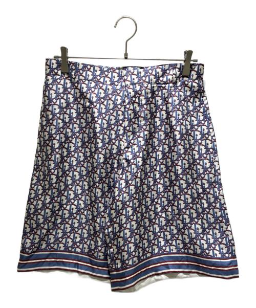 Dior（ディオール）Dior (ディオール) オブリークシルクショートパンツ/013C121A4751 ネイビー×マルチ サイズ:46の古着・服飾アイテム