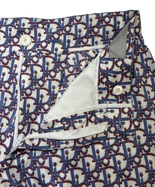 Dior（ディオール）Dior (ディオール) オブリークシルクショートパンツ/013C121A4751 ネイビー×マルチ サイズ:46の古着・服飾アイテム