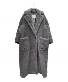 MaxMara（マックスマーラ）の古着「テディベアコート/アイコンコート/アルパカ混/シルク混/オーバーシルエットコート」｜グレー