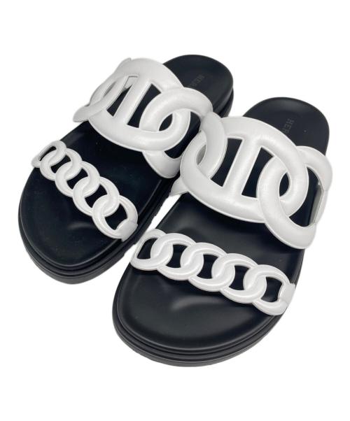 HERMES（エルメス）HERMES (エルメス) エクストラ レザーサンダル/Extra Leather Sandals ブラック サイズ:36 未使用品の古着・服飾アイテム