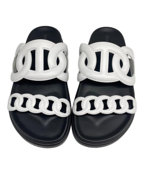 HERMES（エルメス）HERMES (エルメス) エクストラ レザーサンダル/Extra Leather Sandals ブラック サイズ:36 未使用品の古着・服飾アイテム