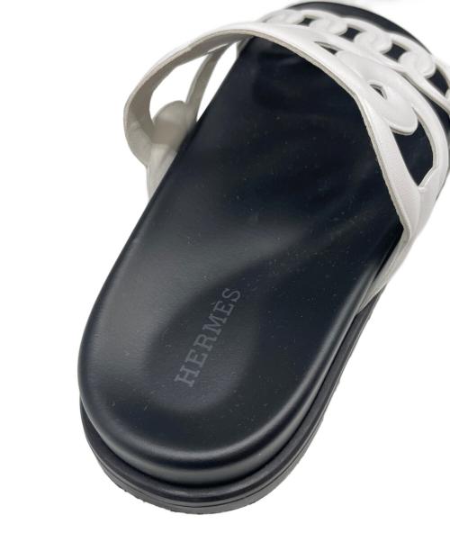 HERMES（エルメス）HERMES (エルメス) エクストラ レザーサンダル/Extra Leather Sandals ブラック サイズ:36 未使用品の古着・服飾アイテム