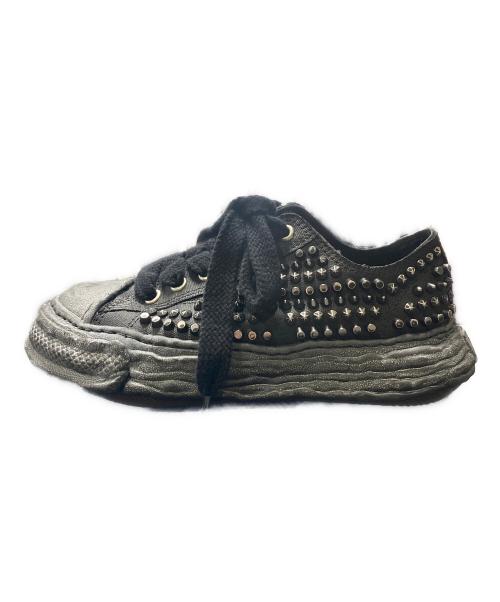 MIHARA YASUHIRO（ミハラヤスヒロ）MIHARA YASUHIRO (ミハラヤスヒロ) PETERSON 23 studded paint canvas Low-Top ブラック サイズ:40の古着・服飾アイテム