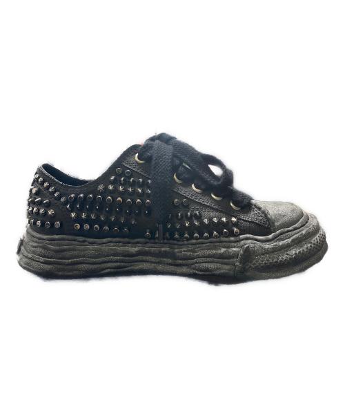 MIHARA YASUHIRO（ミハラヤスヒロ）MIHARA YASUHIRO (ミハラヤスヒロ) PETERSON 23 studded paint canvas Low-Top ブラック サイズ:40の古着・服飾アイテム