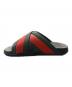 中古・古着 GUCCI (グッチ) シェリーラインラバーサンダル レッド×グリーン サイズ:6：40000円