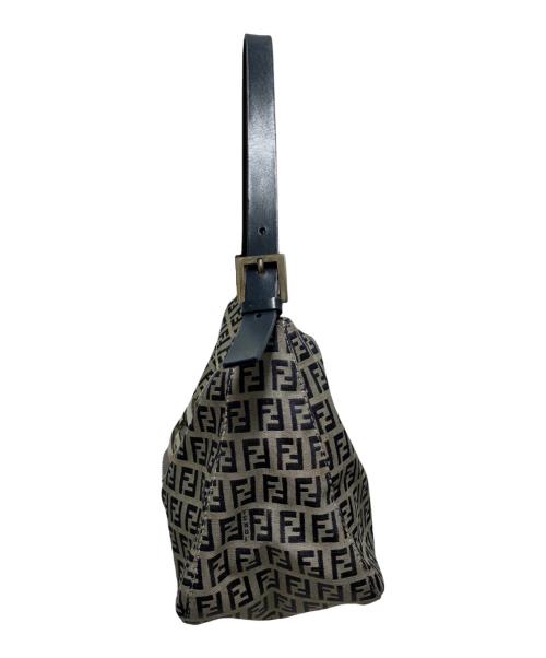 FENDI（フェンディ）FENDI (フェンディ) ズッキーノハンドバッグ ベージュ×ネイビーの古着・服飾アイテム