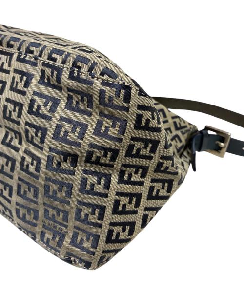 FENDI（フェンディ）FENDI (フェンディ) ズッキーノハンドバッグ ベージュ×ネイビーの古着・服飾アイテム