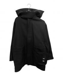 Y-3（ワイスリー）の古着「W CH3 WOOL MELTON DUFFLE COAT」｜ブラック