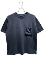 LOUIS VUITTONルイ ヴィトン）の古着「3Dポケット クルーネックジャガードTシャツ/RM212Q TCL HIY49W」｜ネイビー
