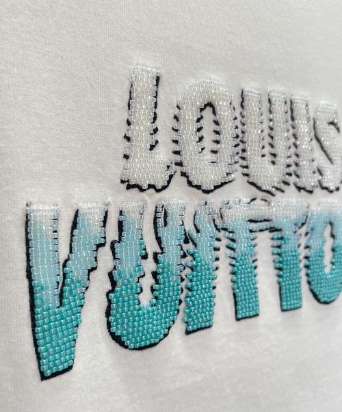 LOUIS VUITTON（ルイ ヴィトン）LOUIS VUITTON (ルイ ヴィトン) エンブロイダード ビーズ カットソー ホワイト サイズ:XSの古着・服飾アイテム