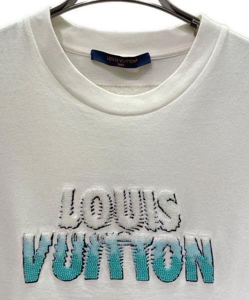 LOUIS VUITTON（ルイ ヴィトン）LOUIS VUITTON (ルイ ヴィトン) エンブロイダード ビーズ カットソー ホワイト サイズ:XSの古着・服飾アイテム