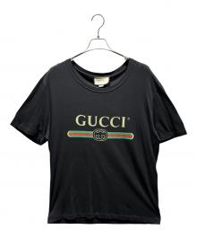 GUCCI（グッチ）の古着「ヴィンテージ加工ロゴTシャツ」｜ブラック