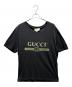 GUCCI（グッチ）の古着「ヴィンテージ加工ロゴTシャツ」｜ブラック