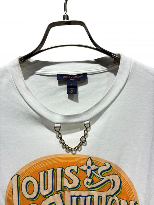 LOUIS VUITTON（ルイ ヴィトン）LOUIS VUITTON (ルイ ヴィトン) パリ トラベルスタンプTシャツ ホワイト サイズ:Lの古着・服飾アイテム