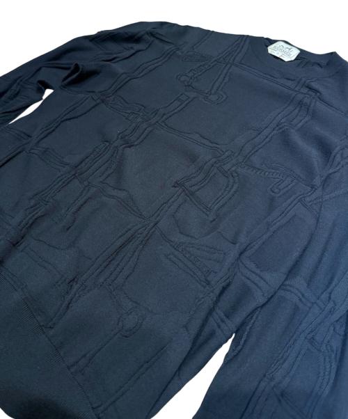 HERMES（エルメス）HERMES (エルメス) デザインニット/ジュ ドゥ ポワン アルネ ブラック サイズ:Mの古着・服飾アイテム