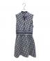 Christian Dior（クリスチャン ディオール）の古着「Oblique All-Over Print Sleeveless Dress/オブリーク総柄ノースリーブワンピース/143R04A4040」｜ネイビー