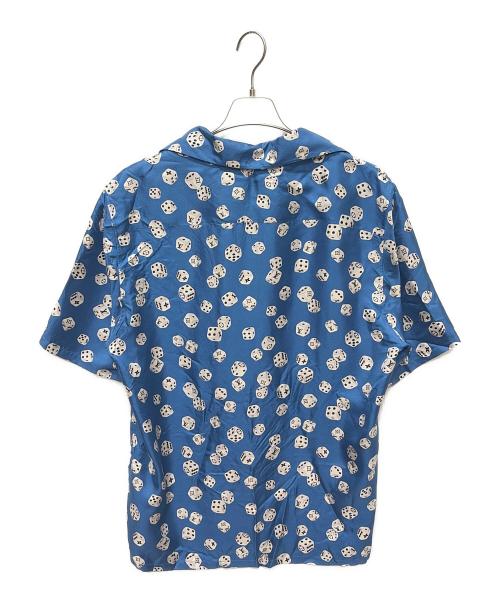 LOUIS VUITTON（ルイ ヴィトン）LOUIS VUITTON (ルイ ヴィトン) ダイスデザインシルク半袖シャツ ブルー サイズ:Lの古着・服飾アイテム