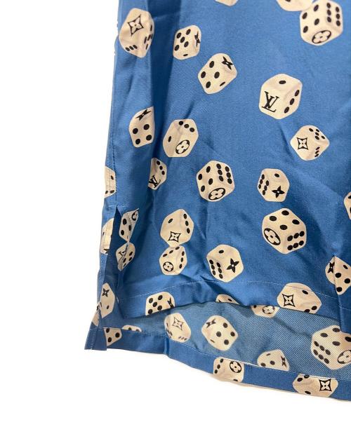 LOUIS VUITTON（ルイ ヴィトン）LOUIS VUITTON (ルイ ヴィトン) ダイスデザインシルク半袖シャツ ブルー サイズ:Lの古着・服飾アイテム