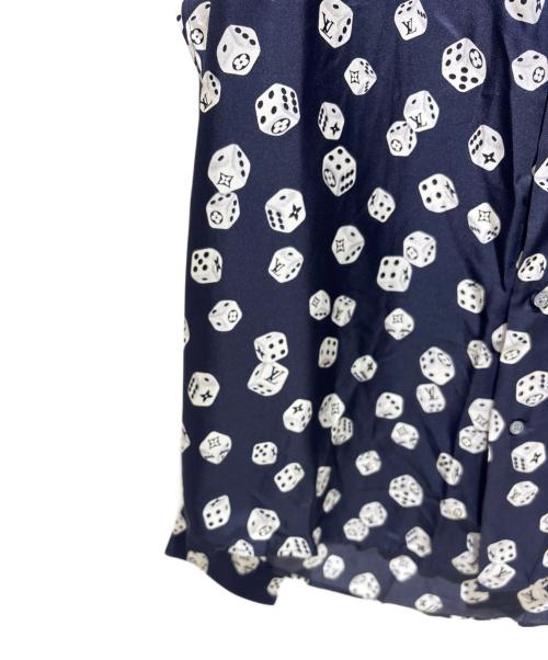 LOUIS VUITTON（ルイ ヴィトン）LOUIS VUITTON (ルイ ヴィトン) All-Over Dice Print Shirt/総柄ダイスシャツ/HFS08W ネイビー サイズ:XLの古着・服飾アイテム