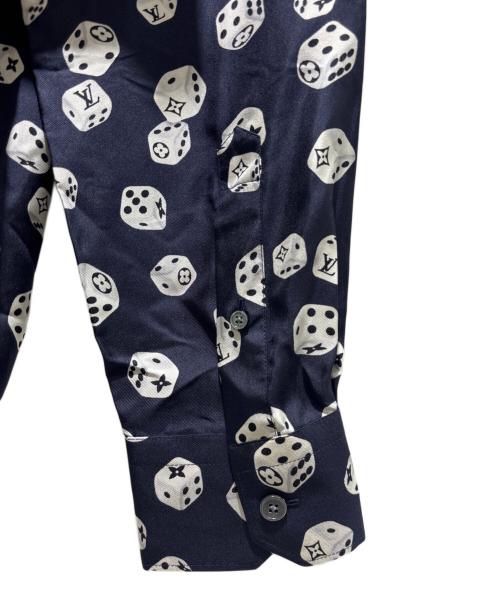 LOUIS VUITTON（ルイ ヴィトン）LOUIS VUITTON (ルイ ヴィトン) All-Over Dice Print Shirt/総柄ダイスシャツ/HFS08W ネイビー サイズ:XLの古着・服飾アイテム