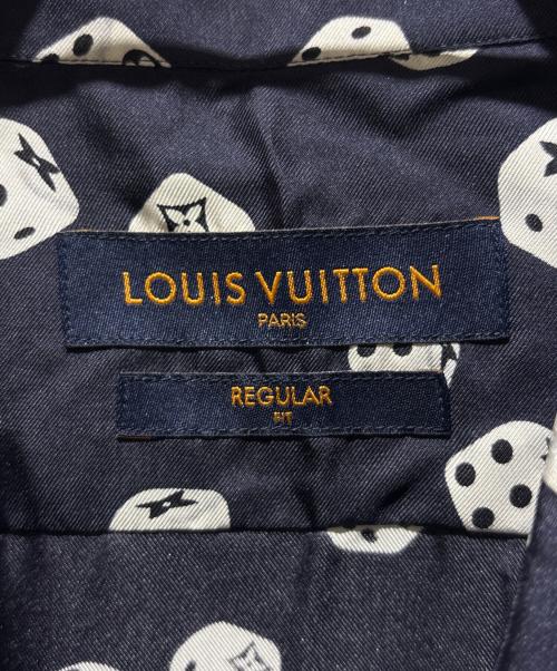 LOUIS VUITTON（ルイ ヴィトン）LOUIS VUITTON (ルイ ヴィトン) All-Over Dice Print Shirt/総柄ダイスシャツ/HFS08W ネイビー サイズ:XLの古着・服飾アイテム