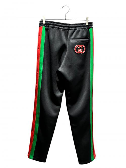 GUCCI（グッチ）GUCCI (グッチ) サイドライントラックパンツ ブラック サイズ:Sの古着・服飾アイテム