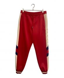 GUCCI（グッチ）の古着「Neoprene Track Webbed Pant」｜レッド
