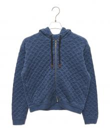 LOUIS VUITTON（ルイ ヴィトン）の古着「モノグラム スウェット ジップアップパーカー」｜ブルー