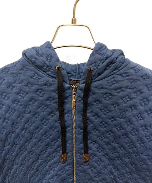LOUIS VUITTON（ルイ ヴィトン）LOUIS VUITTON (ルイ ヴィトン) モノグラム スウェット ジップアップパーカー ブルー サイズ:XSの古着・服飾アイテム