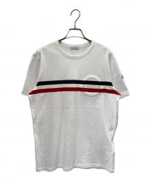 MONCLER（モンクレール）の古着「トリコロール半袖Tシャツ」｜ホワイト