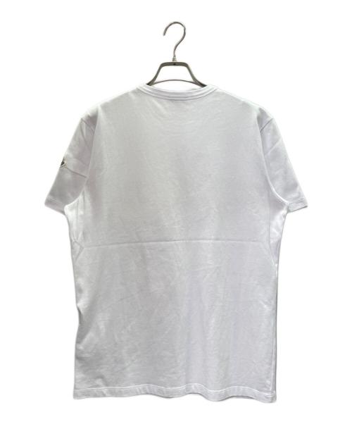 MONCLER（モンクレール）MONCLER (モンクレール) トリコロール半袖Tシャツ ホワイト サイズ:Mの古着・服飾アイテム