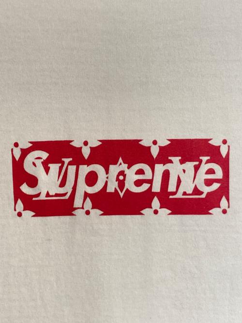 LOUIS VUITTON（ルイ ヴィトン）LOUIS VUITTON (ルイ ヴィトン) SUPREME (シュプリーム) Box Logo Tシャツ ホワイト サイズ:Mの古着・服飾アイテム