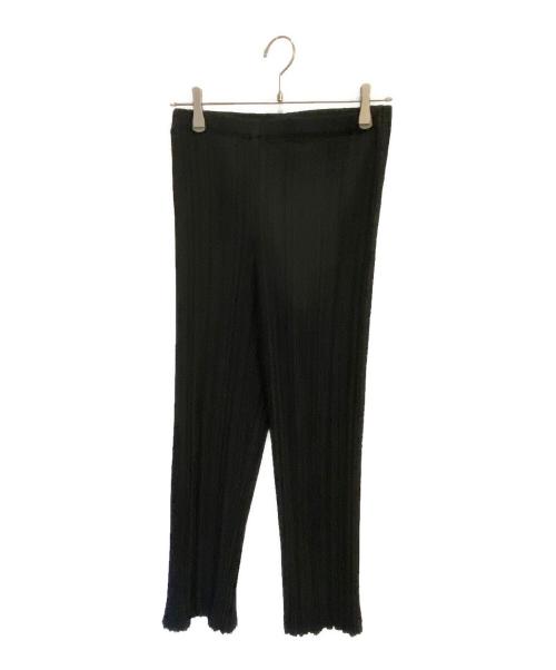 ISSEY MIYAKE（イッセイミヤケ）ISSEY MIYAKE (イッセイミヤケ) プリーツ ストレート パンツ ブラック サイズ:Mの古着・服飾アイテム