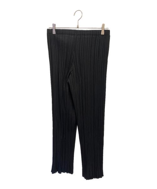 ISSEY MIYAKE（イッセイミヤケ）ISSEY MIYAKE (イッセイミヤケ) プリーツ ストレート パンツ ブラック サイズ:Mの古着・服飾アイテム