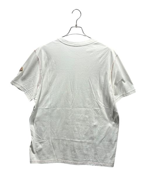 MONCLER（モンクレール）MONCLER (モンクレール) トリコロールステッチTシャツ ホワイト サイズ:Lの古着・服飾アイテム