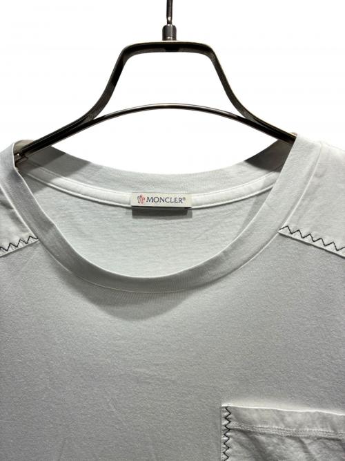 MONCLER（モンクレール）MONCLER (モンクレール) トリコロールステッチTシャツ ホワイト サイズ:Lの古着・服飾アイテム