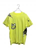 GIVENCHYジバンシィ）の古着「Bat Lol Print Oversized T-Shirt」｜黄緑