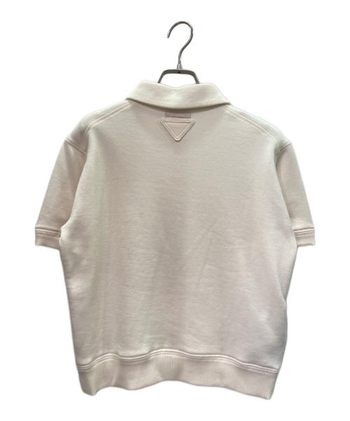 PRADA（プラダ）PRADA (プラダ) ロゴ半袖スウェットポロシャツ アイボリー サイズ:XSの古着・服飾アイテム